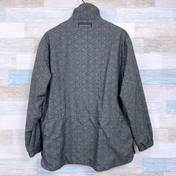 Forresters Gore-Tex Vintage Rain Jacket Green Retro Print Zip USA Womens Large - Picture 4 of 10